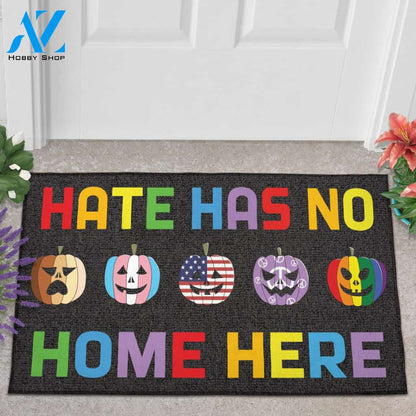 Halloween Hate Has No Home Here Doormat Indoor And Outdoor Mat Entrance Rug Sweet Home Decor Housewarming Gift Gift For Friend Family Stem Feminist
