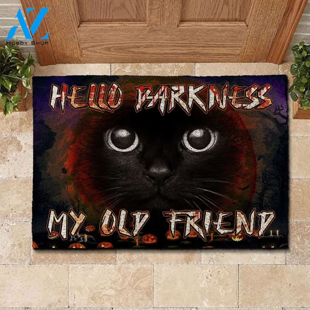 Halloween Hello My Old Friend Doormat Indoor And Outdoor Mat Entrance Rug Sweet Home Decor Housewarming Gift Gift For Friend Family Stem Feminist