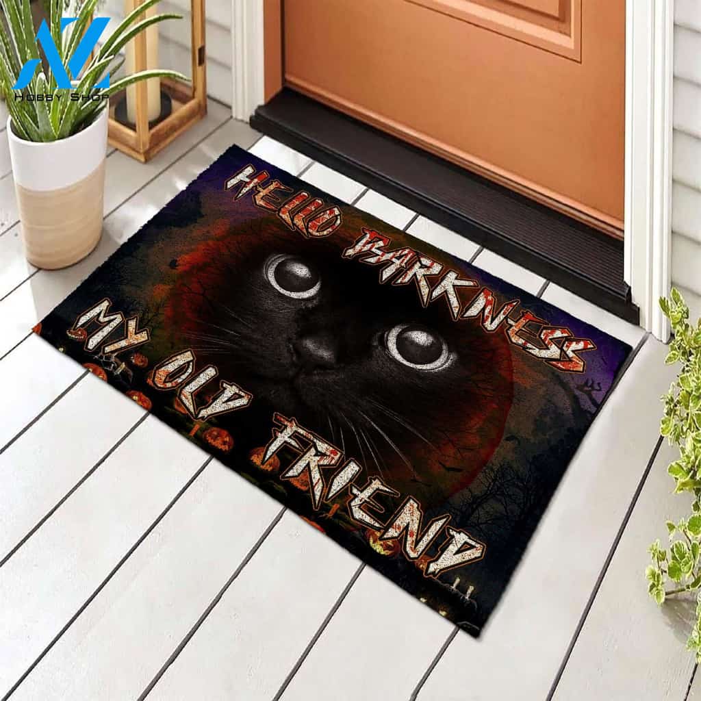 Halloween Hello My Old Friend Doormat Indoor And Outdoor Mat Entrance Rug Sweet Home Decor Housewarming Gift Gift For Friend Family Stem Feminist