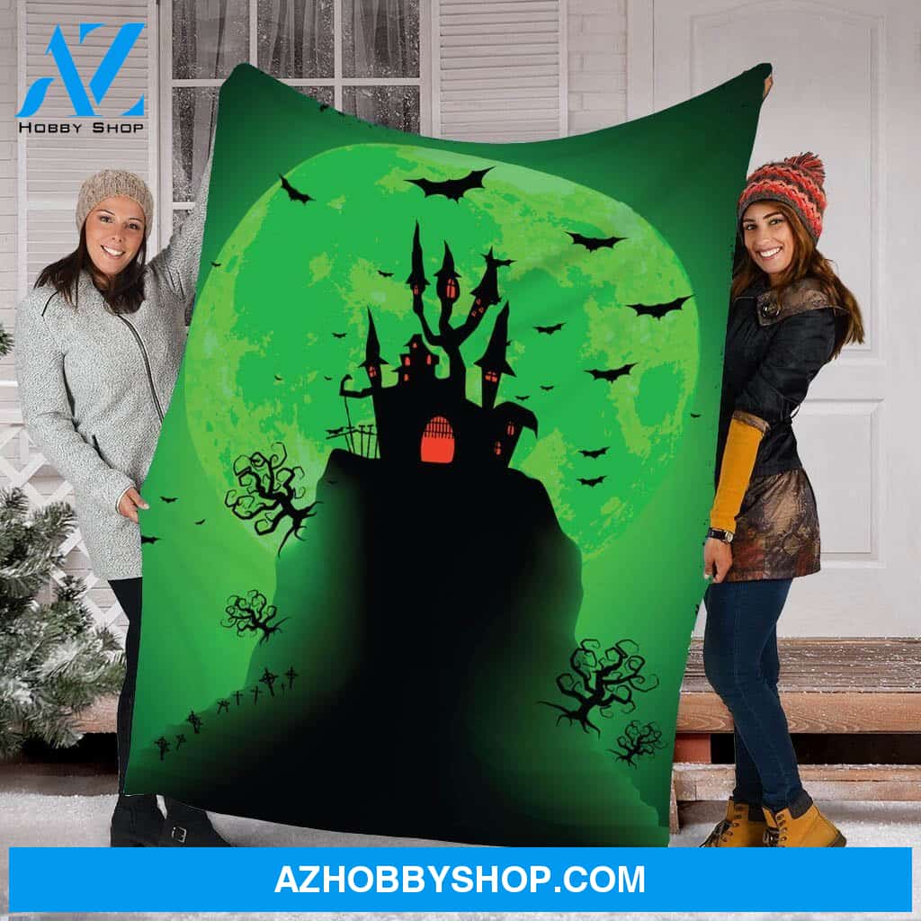 Halloween House Gift Fleece Blanket - Sherpa Blanket