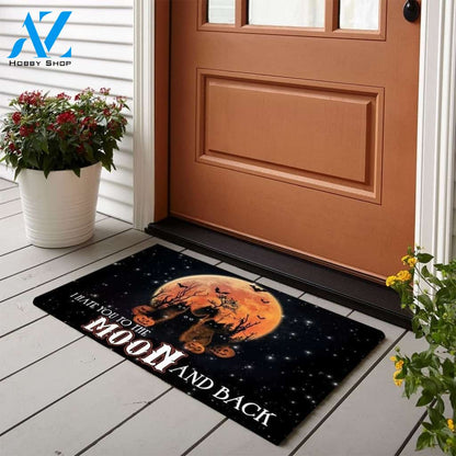 Halloween I Hate You To The Moon And Back Doormat Indoor And Outdoor Mat Entrance Rug Sweet Home Decor Housewarming Gift Gift For Friend Family Stem Feminist