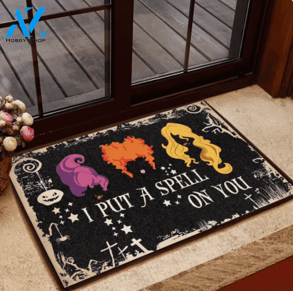 Halloween I Put A Spell On You Equality Doormat Indoor And Outdoor Mat Entrance Rug Sweet Home Decor Housewarming Gift Gift For Friend Family Stem Feminist