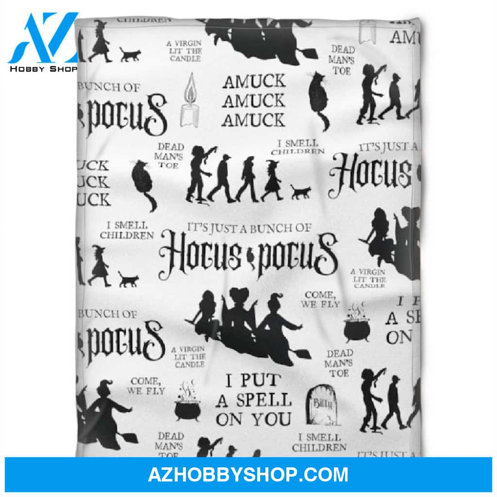Halloween I Put A Spell On You Fleece Blanket Halloween Adult Blanket