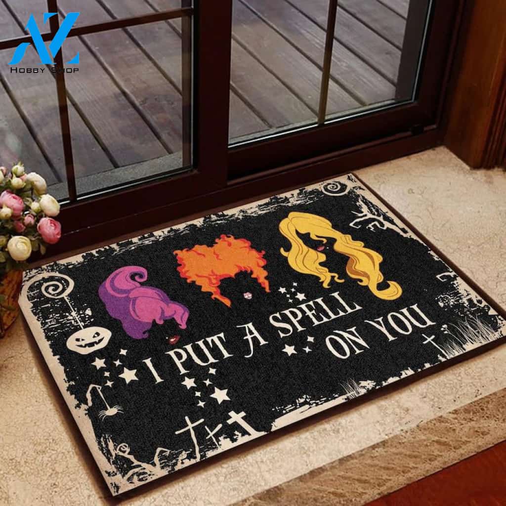 Halloween I Put The Spell On You Equality Doormat Indoor And Outdoor Mat Entrance Rug Sweet Home Decor Housewarming Gift Gift For Friend Family Stem Feminist