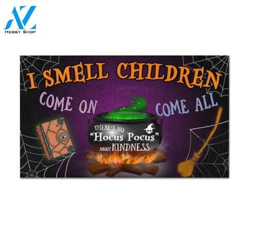 Halloween I Smell Children Come On Come All Classroom Doormat Indoor And Outdoor Mat Entrance Rug Sweet Home Decor Housewarming Gift Gift For Classroom Friend Family Stem Feminist