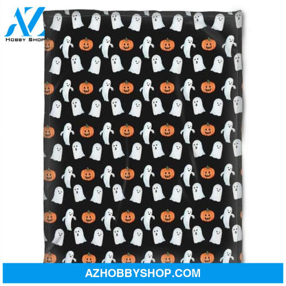 Halloween Line Pumkins And Ghost Fleece Blanket Halloween Adult Blanket