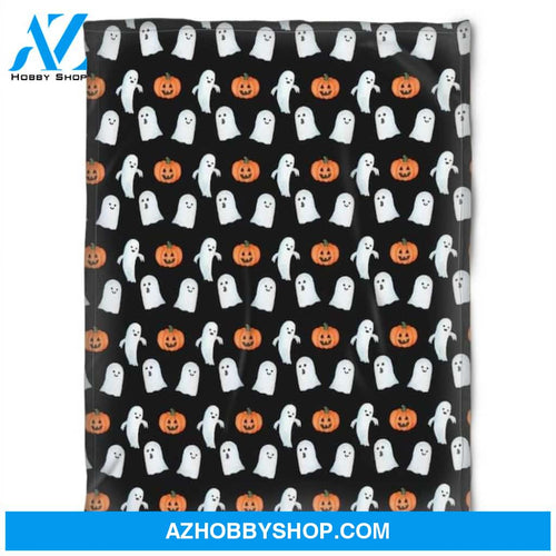 Halloween Line Pumkins And Ghost Fleece Blanket Halloween Adult Blanket