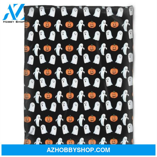 Halloween Line Pumkins And Ghost Fleece Blanket Halloween Adult Blanket
