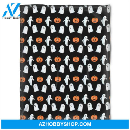 Halloween Line Pumkins And Ghost Fleece Blanket Halloween Adult Blanket