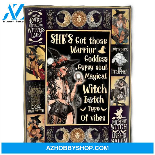 Halloween Magical Witch Fleece Blanket Halloween Adult Blanket