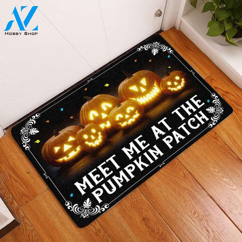 Halloween Meet Me At The Pumpkin Patch Doormat Indoor And Outdoor Mat Entrance Rug Sweet Home Decor Housewarming Gift Gift For Friend Family Stem Feminist