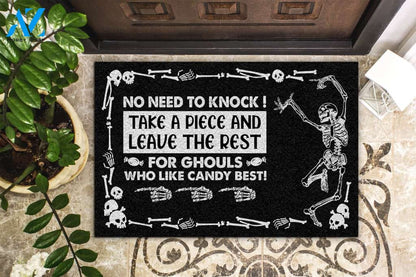 Halloween No Need To Knock Doormat Indoor And Outdoor Mat Entrance Rug Sweet Home Decor Housewarming Gift Gift For Friend Family Stem Feminist