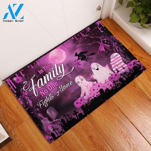 Halloween No One Fight Alone Doormat Indoor And Outdoor Mat Entrance Rug Sweet Home Decor Housewarming Gift Gift For Friend Family Stem Feminist