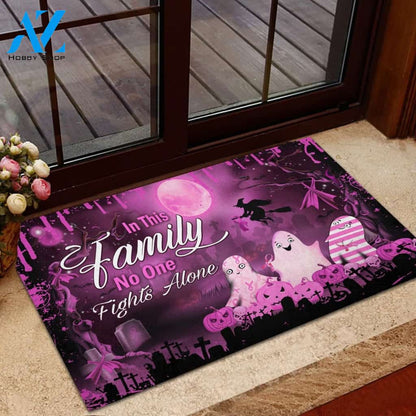 Halloween No One Fight Alone Doormat Indoor And Outdoor Mat Entrance Rug Sweet Home Decor Housewarming Gift Gift For Friend Family Stem Feminist
