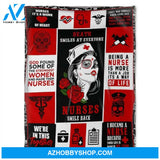 Halloween Nurse Blanket. Being A Nurse Is More Than A Job Its A Way Of Life. Gift For Friend Family Home Decor Bedding Couch Sofa Soft and Comfy Cozy