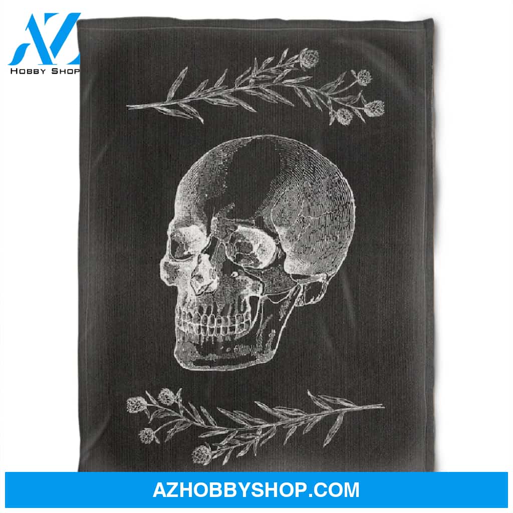 Halloween Only Skull Fleece Blanket Halloween Adult Blanket, Pumpkins Emotions Halloween,Trick or Treat Home Decor Bedding Couch Sofa Soft And Comfy Cozy