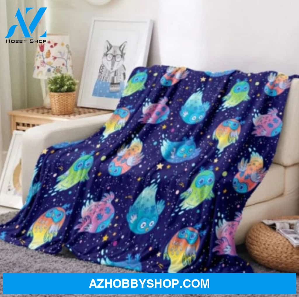 Halloween Pattern Ghost Mutilcolor Fleece Blanket Halloween Adult Blanket