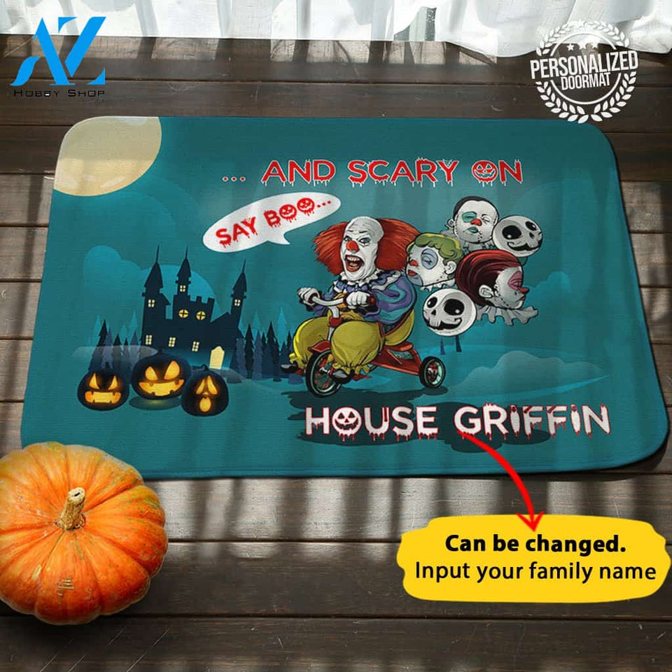 Halloween Pennywise Personalized Doormat