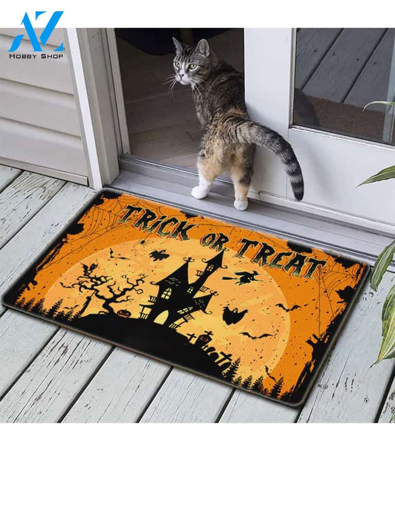 Halloween Personalized Trick Or Treat Equality Doormat Indoor And Outdoor Mat Entrance Rug Sweet Home Decor Housewarming Gift Gift For Friend Family Stem Feminist