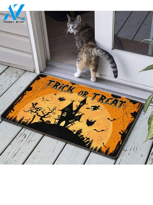 Halloween Personalized Trick Or Treat Equality Doormat Indoor And Outdoor Mat Entrance Rug Sweet Home Decor Housewarming Gift Gift For Friend Family Stem Feminist