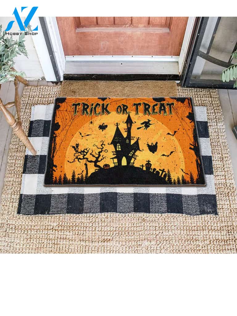 Halloween Personalized Trick Or Treat Equality Doormat Indoor And Outdoor Mat Entrance Rug Sweet Home Decor Housewarming Gift Gift For Friend Family Stem Feminist
