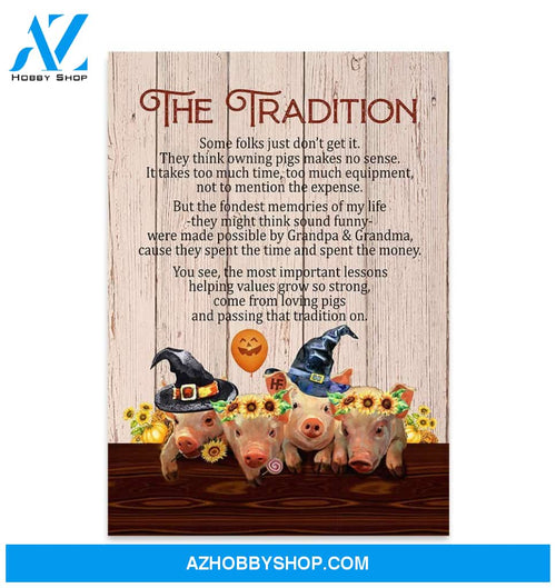 Halloween Pig Poster Wall Art Decor Seasonal Hanging Art Wall Idea For Farmhouse Kitchen