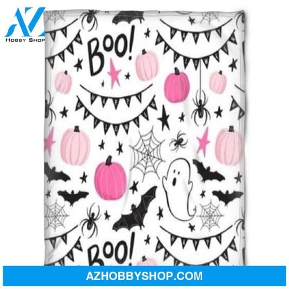 Halloween Pink Pumkins Of Liones Fleece Blanket Halloween Adult Blanket