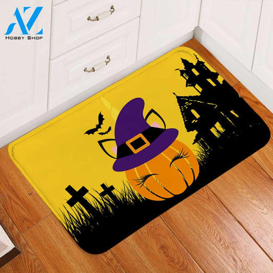 Halloween Pumpkin Door Mat