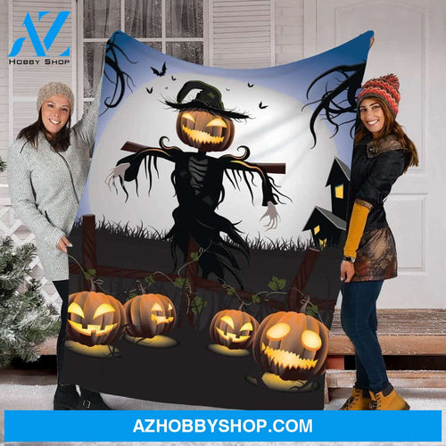 Halloween Pumpkin Gift Fleece Blanket Gift For Family, Birthday, Halloween, Couple Gift Home Decor Bedding Couch Sofa Soft and Comfy
