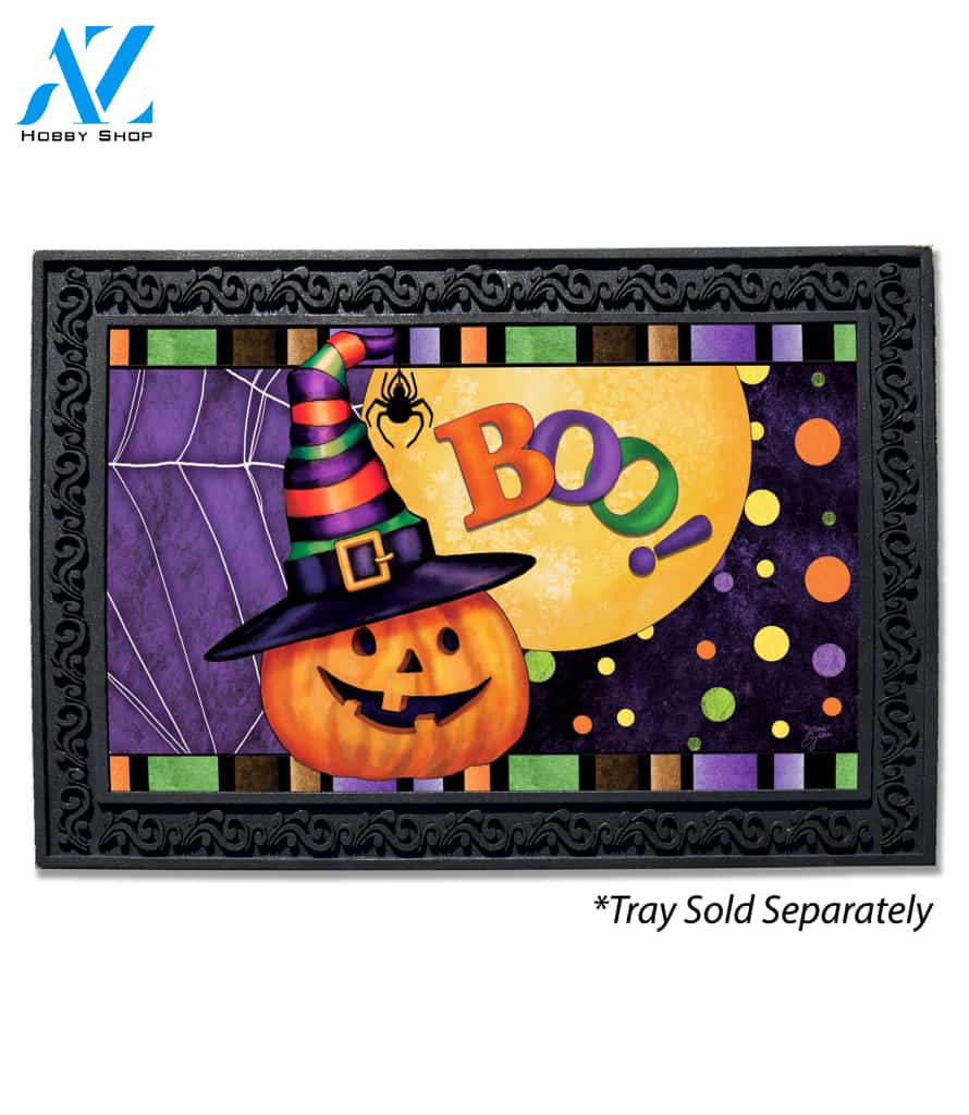 Halloween Pumpkin Witch Doormat - 18" x 30"