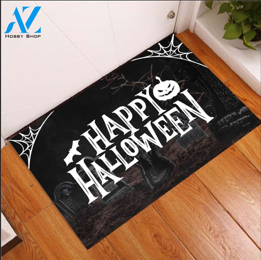 Halloween RIP Happy Halloween Equality Doormat Indoor And Outdoor Mat Entrance Rug Sweet Home Decor Housewarming Gift Gift For Friend Family Stem Feminist