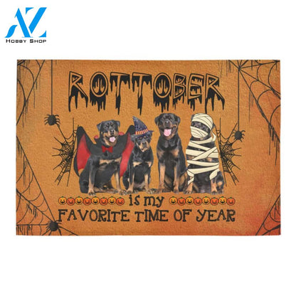 Halloween Rottober Is My Favorite Time Of Year Doormat Indoor And Outdoor Mat Entrance Rug Sweet Home Decor Housewarming Gift Gift For Friend Family Stem Feminist