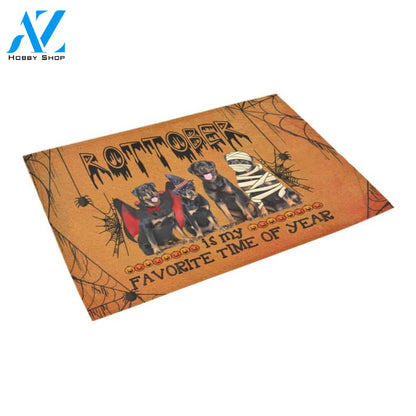 Halloween Rottober Is My Favorite Time Of Year Doormat Indoor And Outdoor Mat Entrance Rug Sweet Home Decor Housewarming Gift Gift For Friend Family Stem Feminist