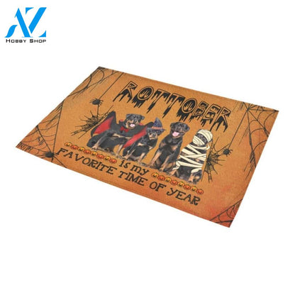 Halloween Rottober Is My Favorite Time Of Year Doormat Indoor And Outdoor Mat Entrance Rug Sweet Home Decor Housewarming Gift Gift For Friend Family Stem Feminist