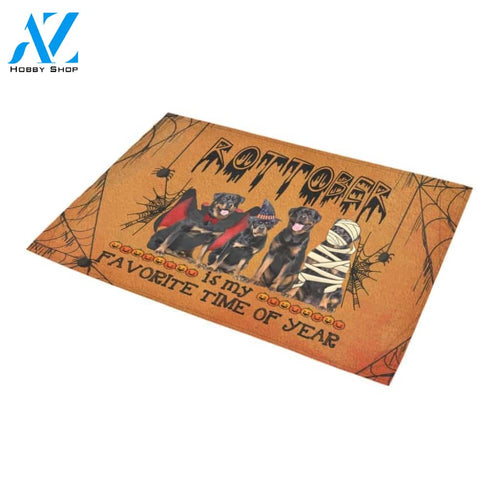 Halloween Rottober Is My Favorite Time Of Year Doormat Indoor And Outdoor Mat Entrance Rug Sweet Home Decor Housewarming Gift Gift For Friend Family Stem Feminist