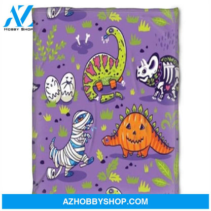 Halloween Scary Dinosaurs Fleece Blanket Halloween Adult Blanket