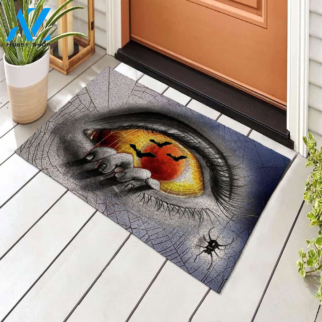 Halloween Scary Eye Doormat Indoor And Outdoor Mat Entrance Rug Sweet Home Decor Housewarming Gift Gift For Friend Family Stem Feminist