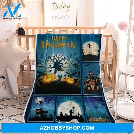 Halloween Scary Forest Fleece Blanket Halloween Adult Blanket