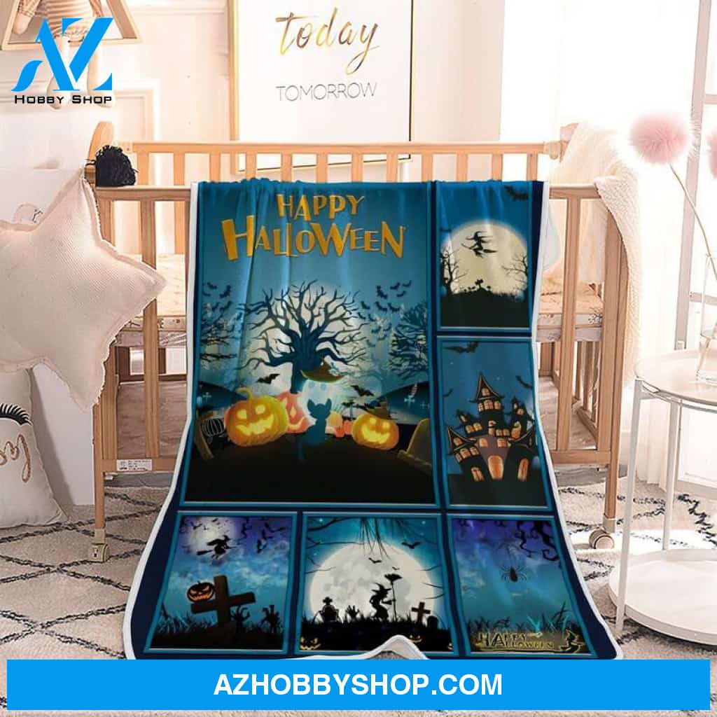 Halloween Scary Forest Fleece Blanket Halloween Adult Blanket