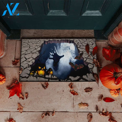 Halloween Scary Hand Doormat Indoor And Outdoor Mat Entrance Rug Sweet Home Decor Housewarming Gift Gift For Friend Family Stem Feminist