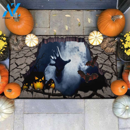 Halloween Scary Hand Doormat Indoor And Outdoor Mat Entrance Rug Sweet Home Decor Housewarming Gift Gift For Friend Family Stem Feminist