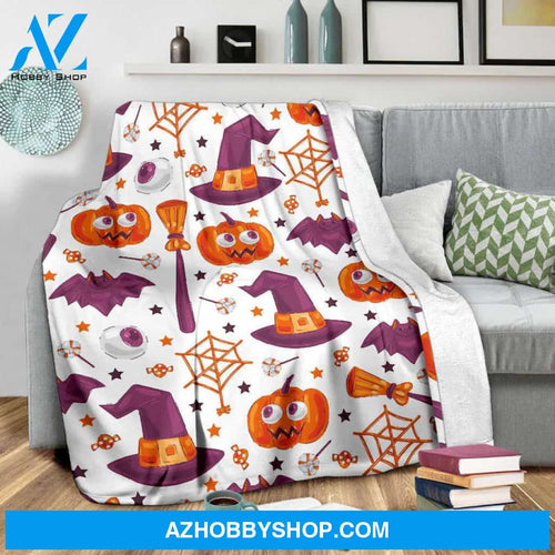 Halloween Scary Night Blanket Halloween Fleece Blanket Halloween Adult Kid Blanket Halloween Gifts For Her Family Home Decor Bedding Couch Sofa Soft and Comfy Cozy