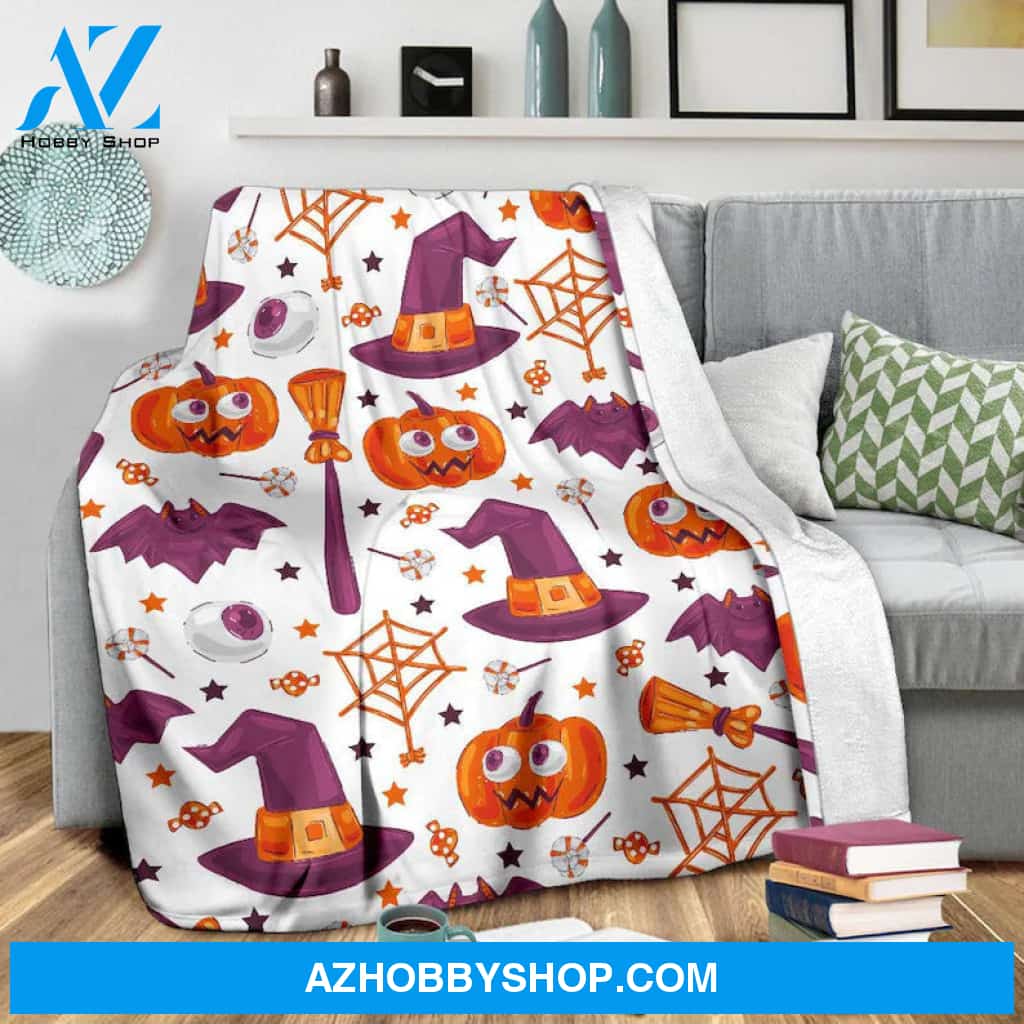 Halloween Scary Night Blanket Halloween Fleece Blanket Halloween Adult Kid Blanket Halloween Gifts For Her Family Home Decor Bedding Couch Sofa Soft and Comfy Cozy