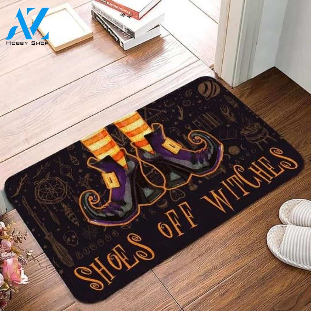 Halloween Shoes Off Witches Doormat Indoor And Outdoor Mat Entrance Rug Sweet Home Decor Housewarming Gift Gift For Friend Family Stem Feminist