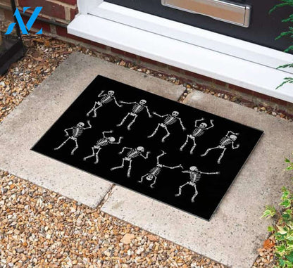 Halloween Skeleton Doormat, Dancing Skeleton Halloween Decor, Halloween Doormat