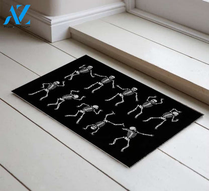 Halloween Skeleton Doormat, Dancing Skeleton Halloween Decor, Halloween Doormat