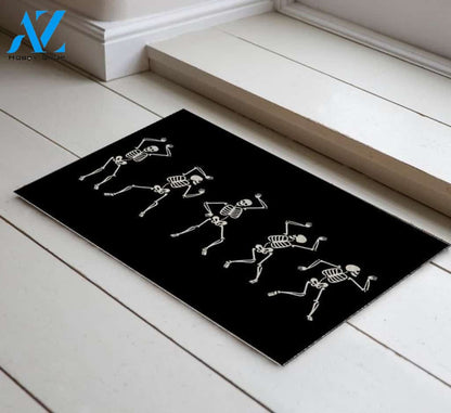 Halloween Skeleton Doormat, Dancing Skeleton Halloween Decor, Halloween Mat