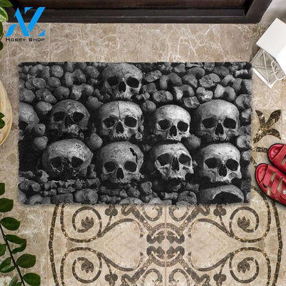 Halloween Skeleton Head Doormat Indoor And Outdoor Mat Entrance Rug Sweet Home Decor Housewarming Gift Gift For Friend Family Stem Feminist