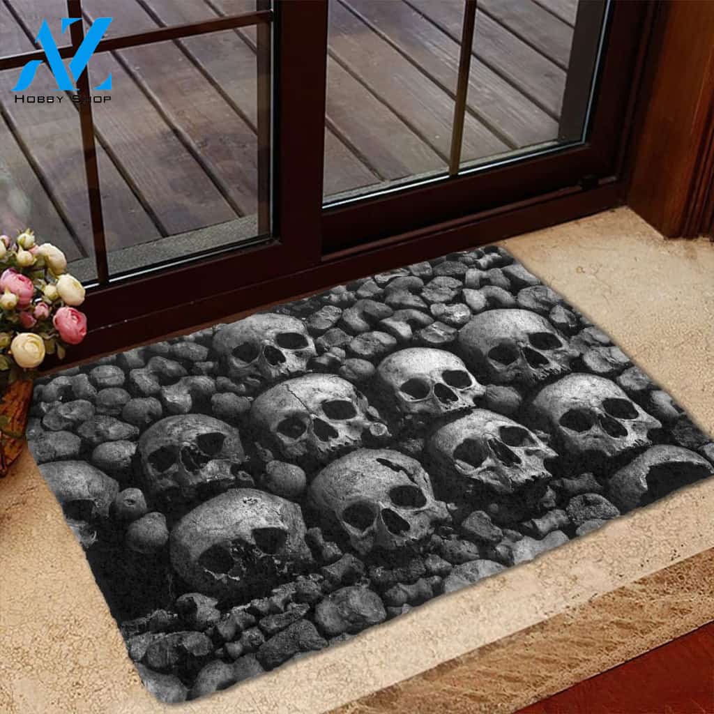 Halloween Skeleton Head Doormat Indoor And Outdoor Mat Entrance Rug Sweet Home Decor Housewarming Gift Gift For Friend Family Stem Feminist