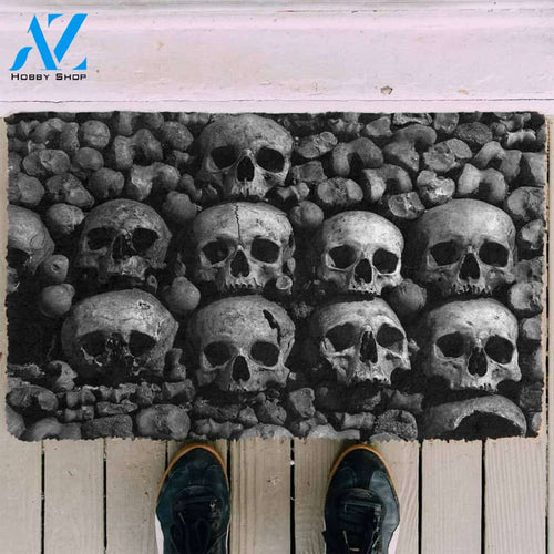 Halloween Skeleton Head Doormat Indoor And Outdoor Mat Entrance Rug Sweet Home Decor Housewarming Gift Gift For Friend Family Stem Feminist